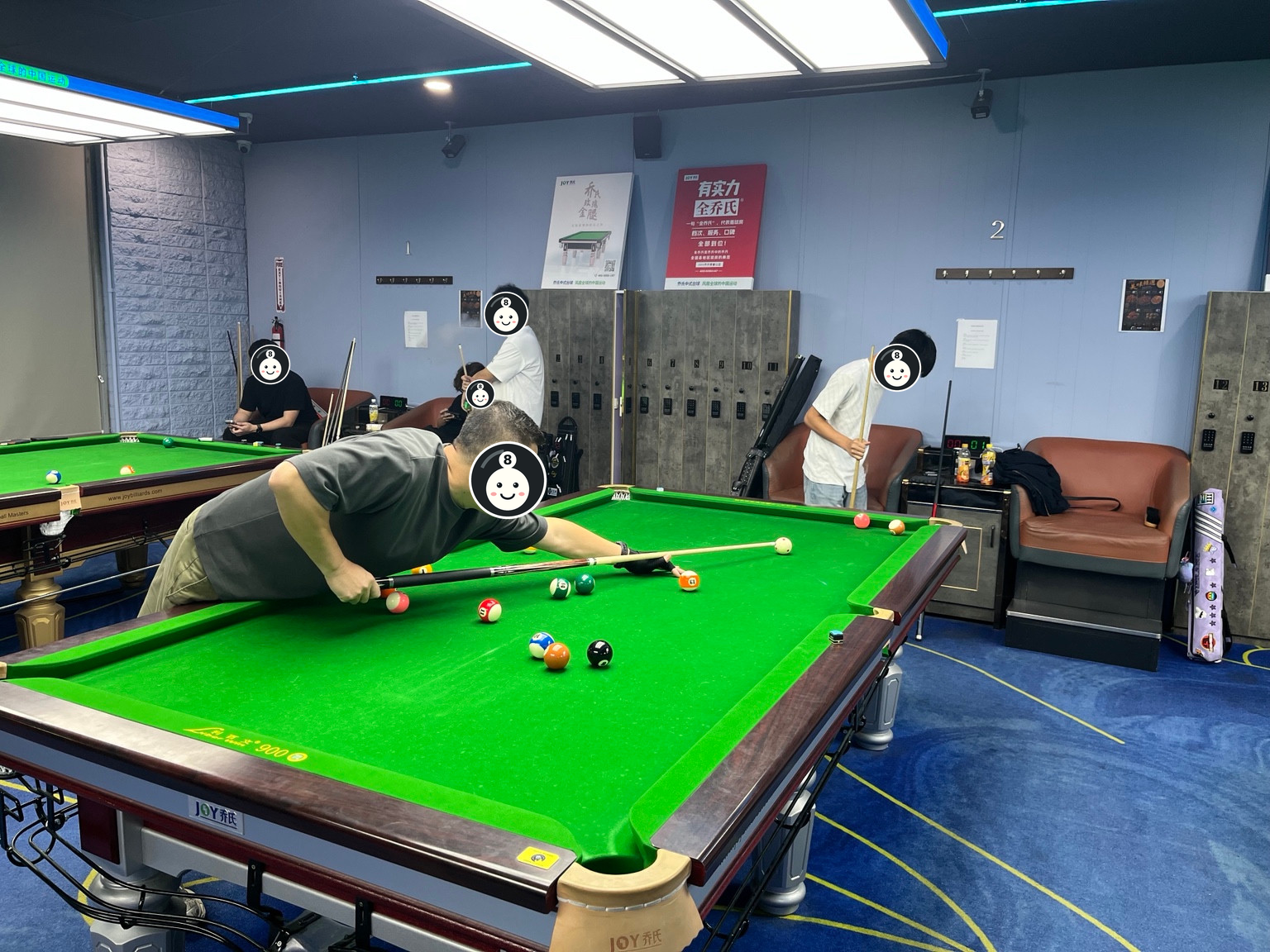 Cue Action weekly tournament long table view