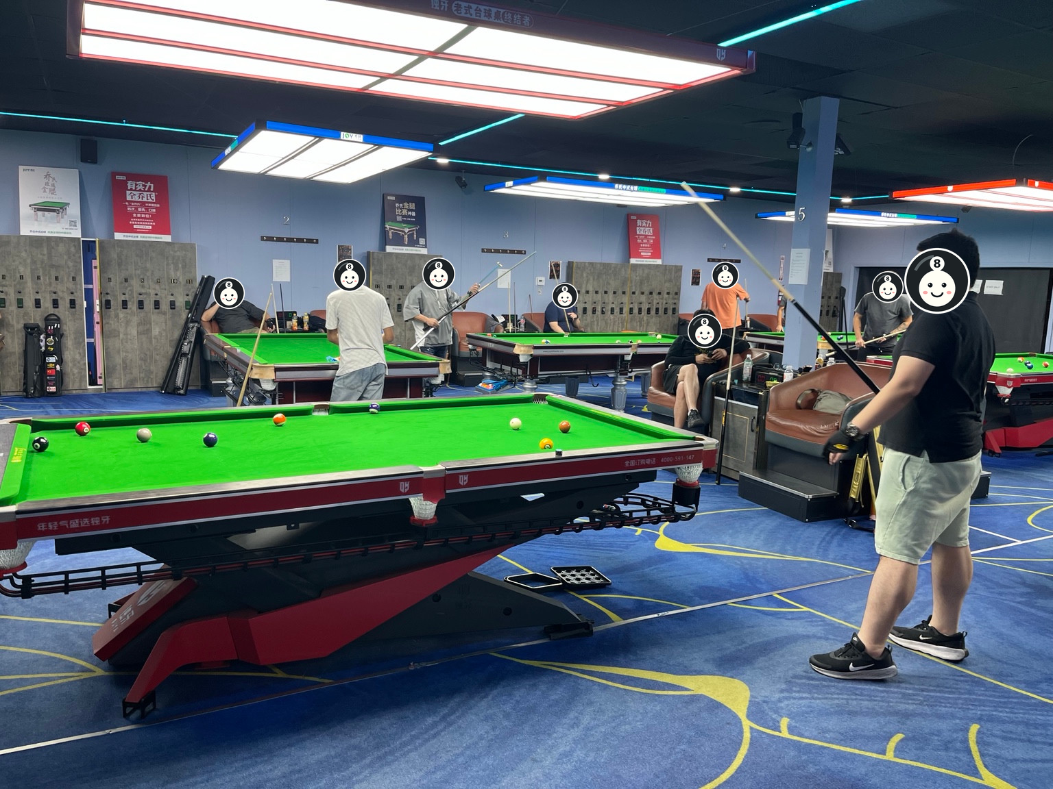 Cue Action weekly tournament room atmosphere